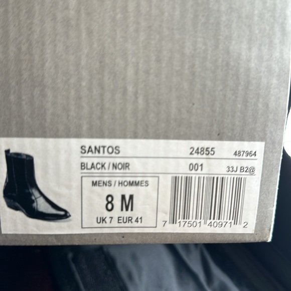 Stacy Adams Santos black men’s boots, size 8M - Picture 9 of 10